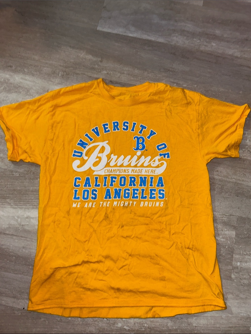 UCLA Bruins Graphic Tee with Gold Blue Print